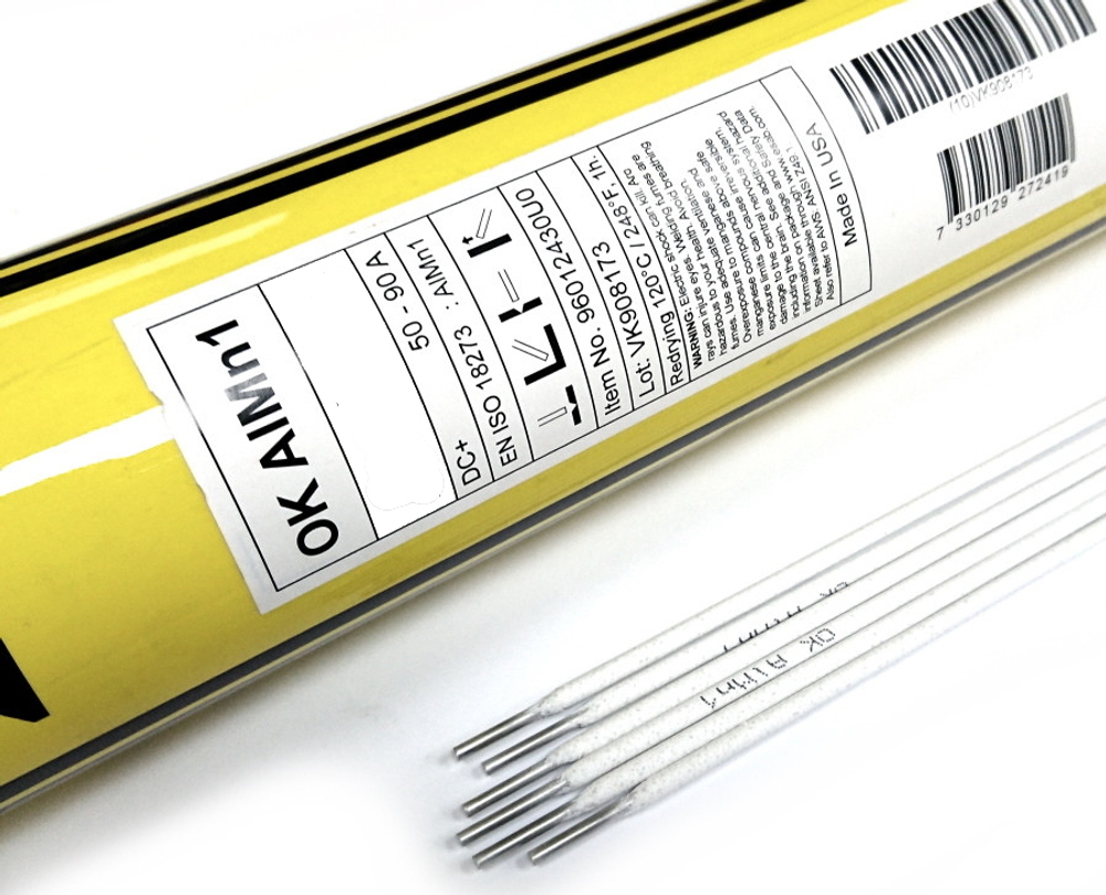 Электроды сварочные для сварки алюминия Esab OK AlMn1 (OK 96.20) D2,4 10штук