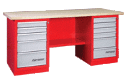 Верстак слесарный 2 тумбы: 5 ящиков/6 ящиков 01.256 Ferrum