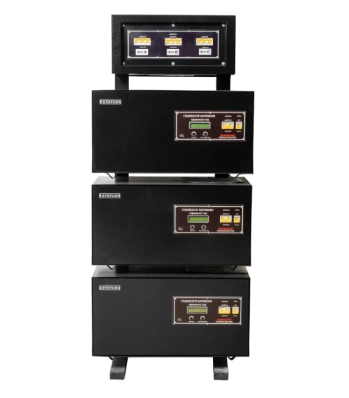 Трехфазный стабилизатор STATUS 24000SТ-25 с Байпасом и БКС