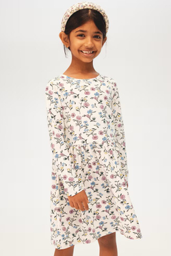 H&M Платье с принтом, белый