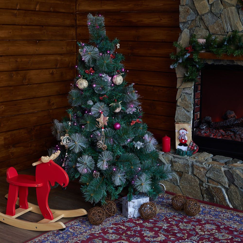 ULD-S1000-100-DGA PINK IP20 Гирлянда светодиодная. 10м. 100 светодиодов. Розовый свет. Провод зеленый. ТМ Uniel