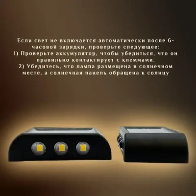 Cветильник уличный садовый на солнечных батареях, настенный