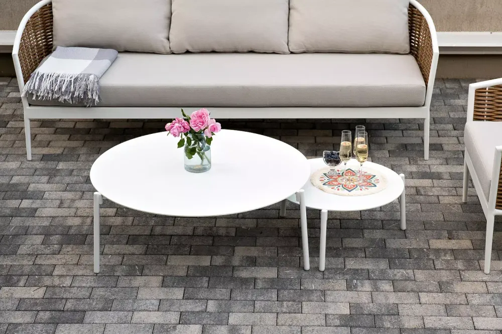 "Тоскана" лаунж-зона из искусственного ротанга, цвет соломенный