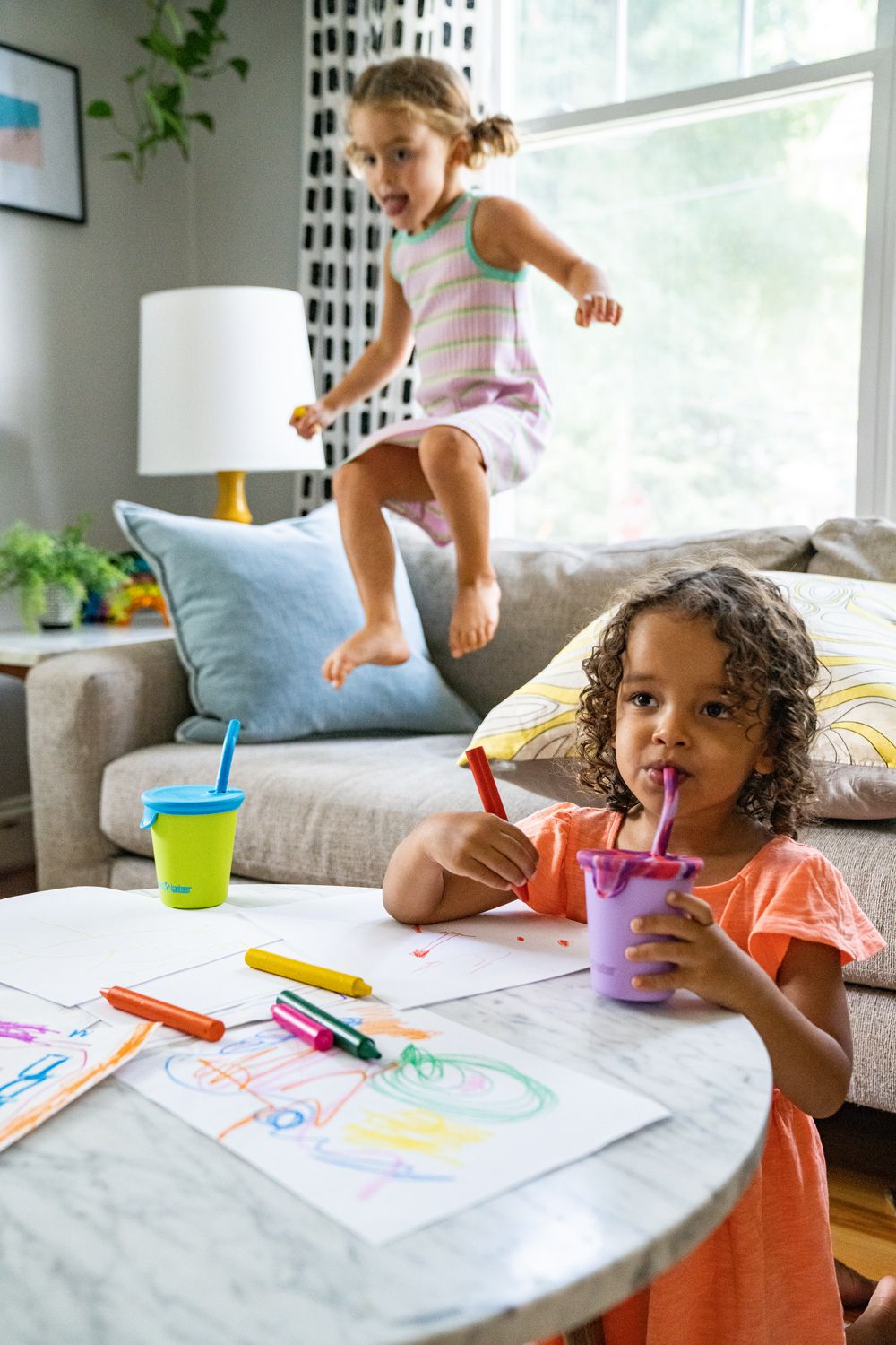 Крышки для стаканов Klean Kanteen Straw 76 мм, Pink Tie Dye - 2 шт с трубочкой