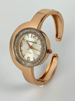 Часы-браслет кварцевые CANSNOW, золотистый/розовый W8140-01