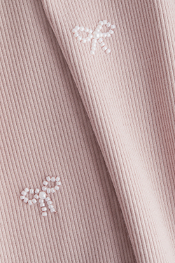 H&M Футболка с вышивкой, светло-розовый