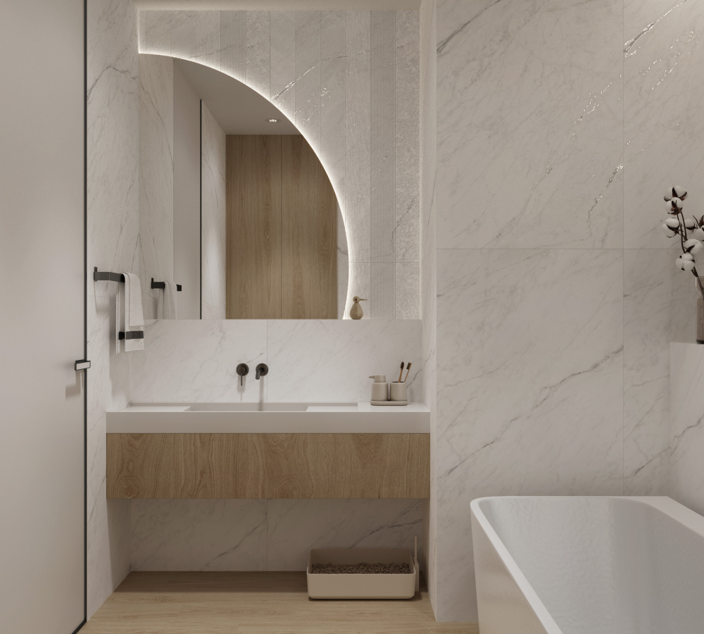 Керамогранит, Creanza, MONTESA WHITE DECOR, 1600x800 мм, матовая с глянцевым эффектом