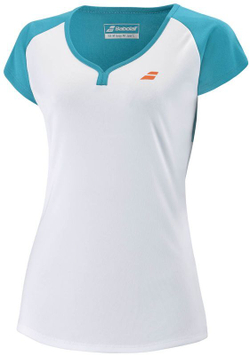 Женская теннисная футболка Babolat Play Cap Sleeve Top Women - White