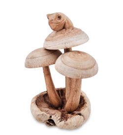 Decor and Gift 45-032 Статуэтка «Лягушонок на грибах» 18 см