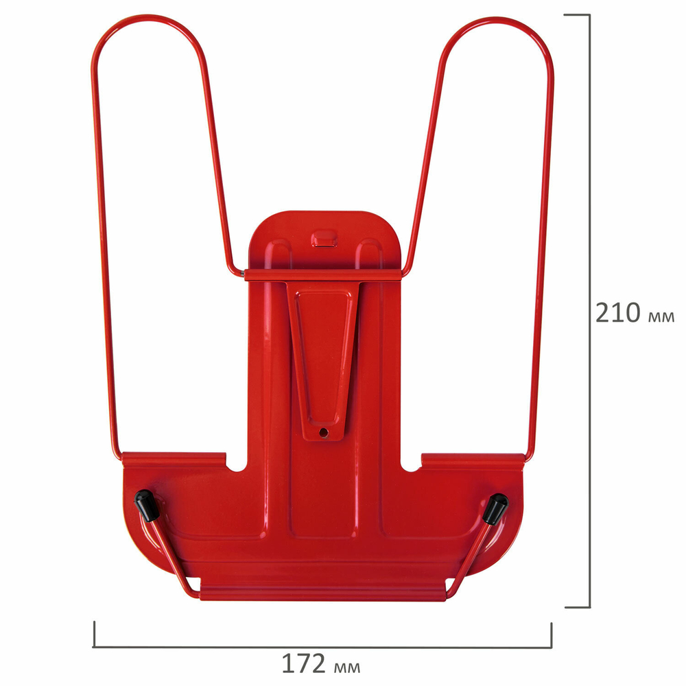 Подставка для книг и учебников BRAUBERG LINE+ металлическая бордовая европодвес (6 штук в упаковке)