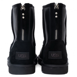 UGG Mens Classic Short Zip Metallic Black