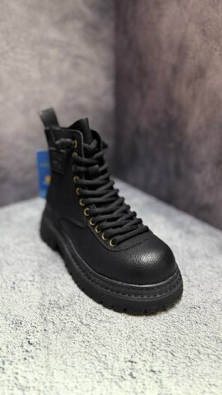 Детские кожаные ботинки на молнии и шнуровке Капитошка