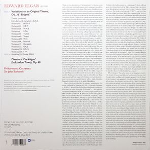 Sir John Barbirolli, Philharmonia Orchestra / Elgar: Enigma Variations, "Cockaigne" Overture (LP)