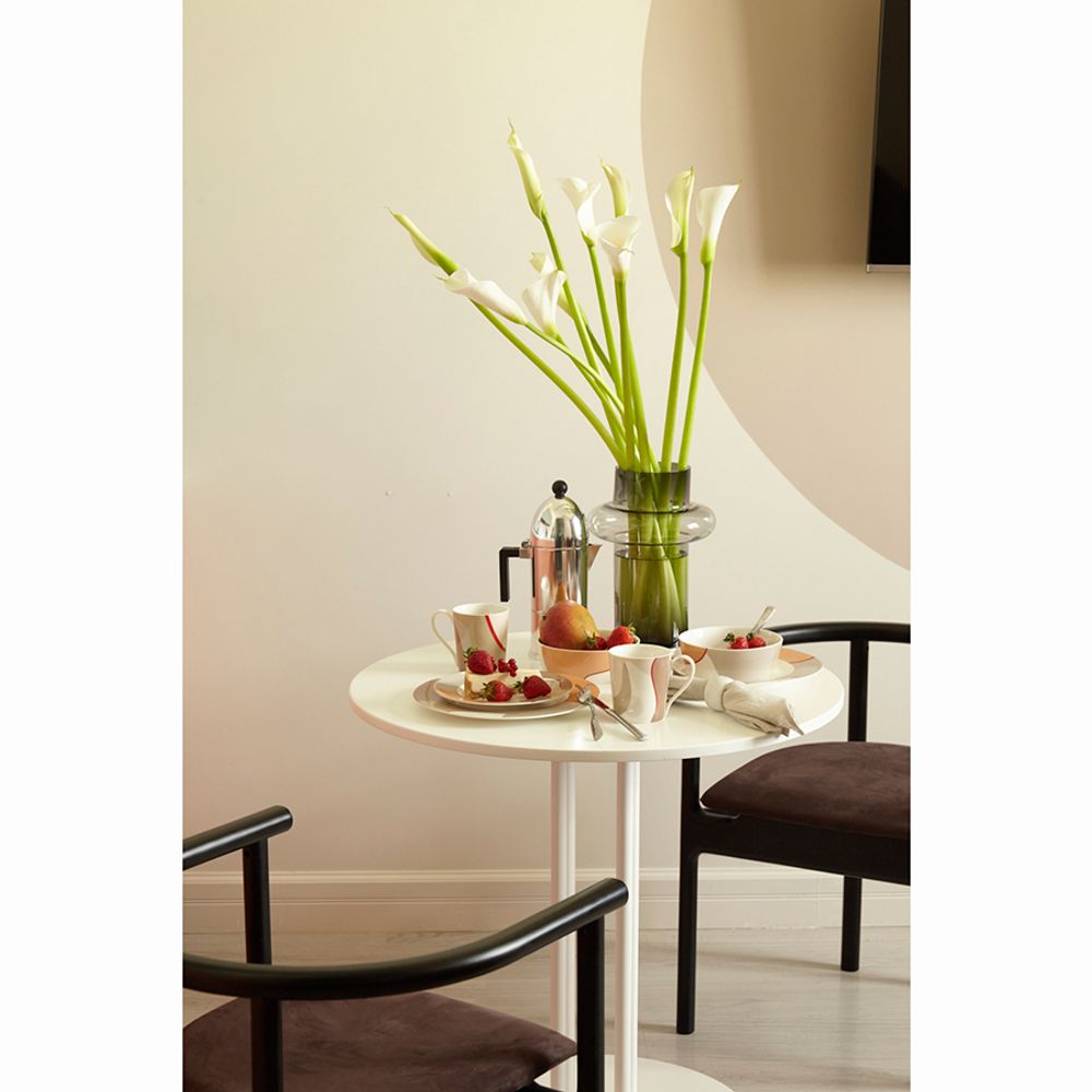 Набор из двух салатников бежевого цвета с авторским принтом из коллекции Freak Fruit, 16см