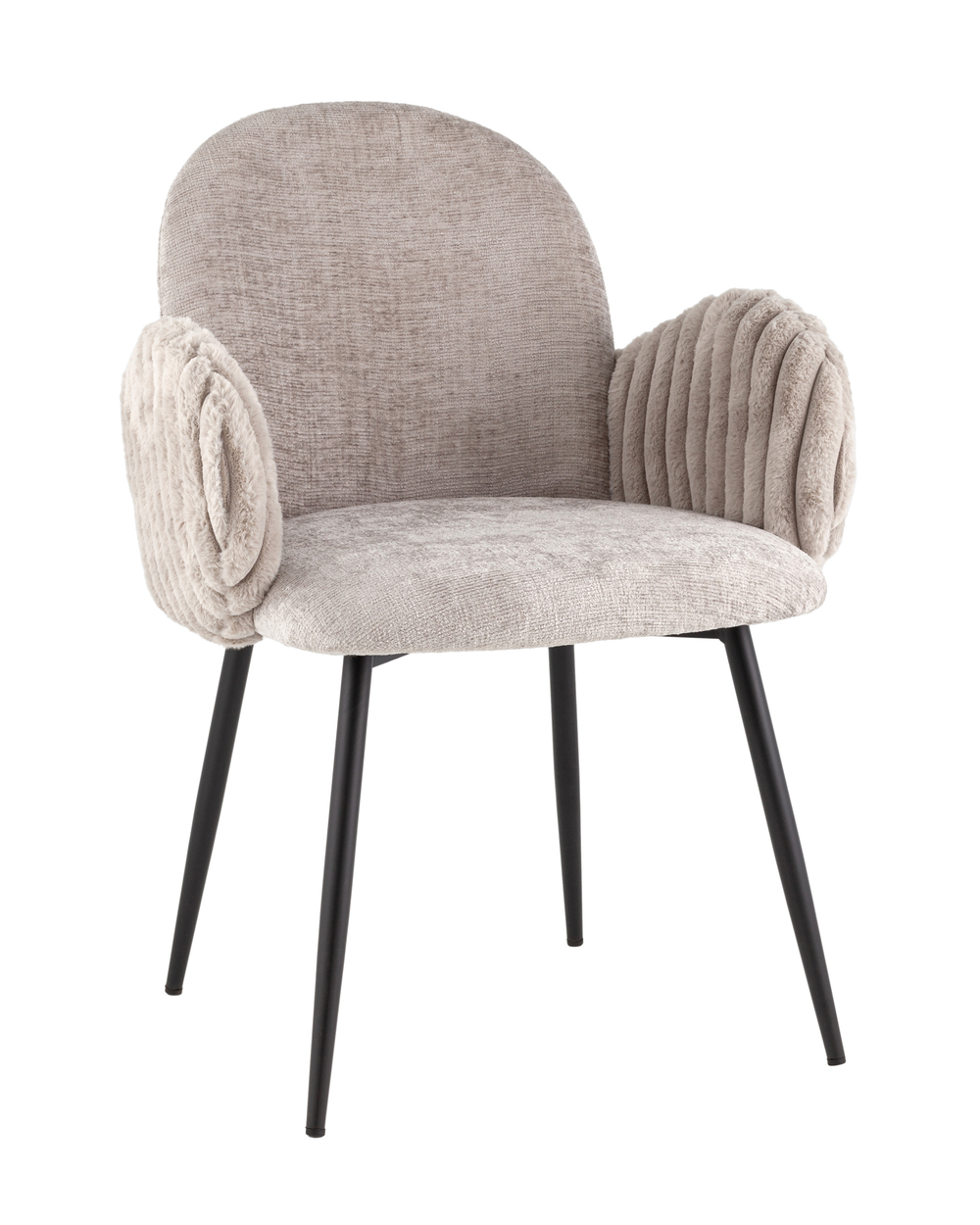 Стул обеденный Wave Stripes букле серый