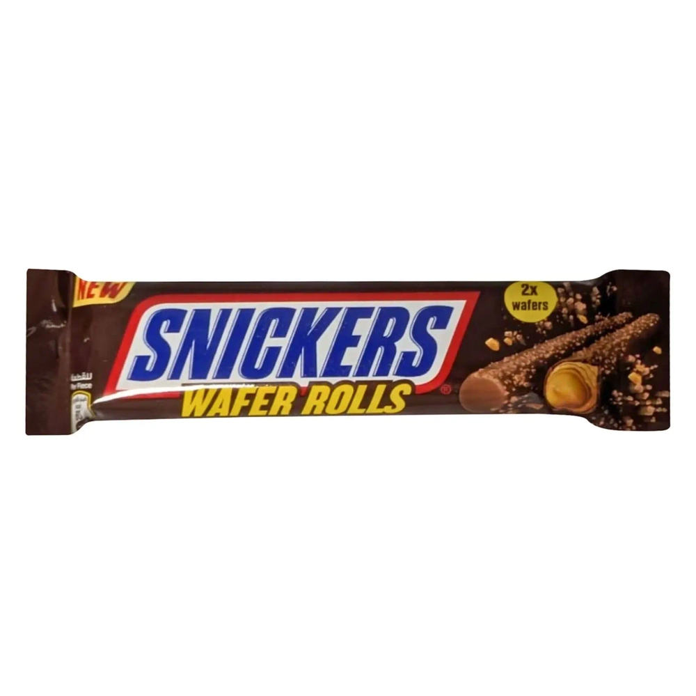 Вафельные палочки SNICKERS Water Rolls с начинкой, 22,5 г