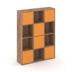 Locker plus Комплект №6 LK.K-006 Дуб Табак/Оранжевый 1188*350*1593