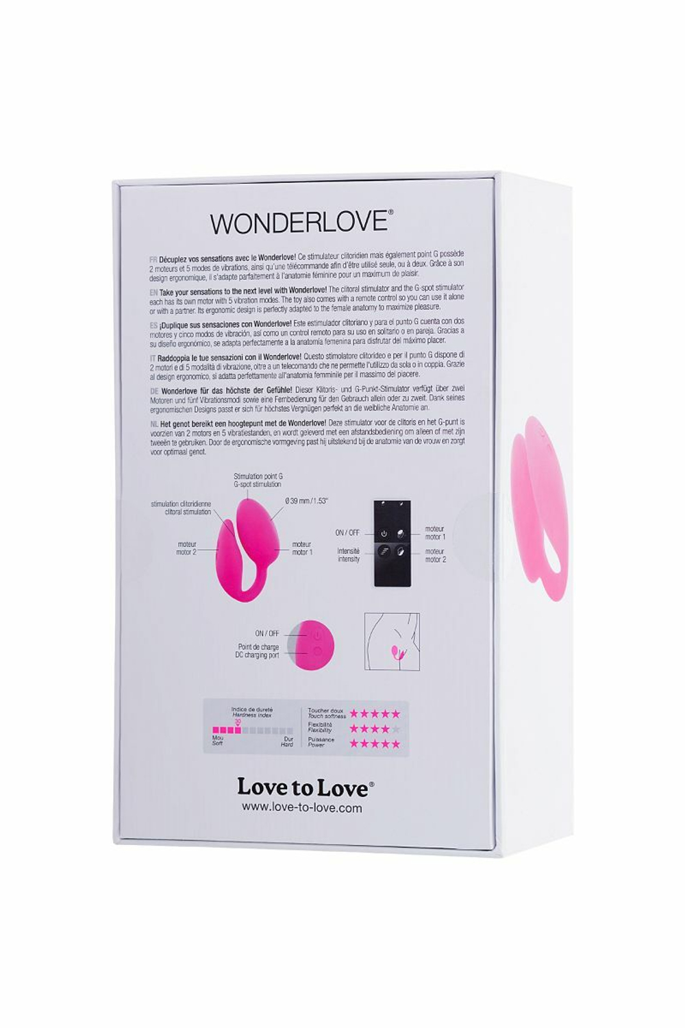 Розовый стимулятор Wonderlove (Цвет: розовый)