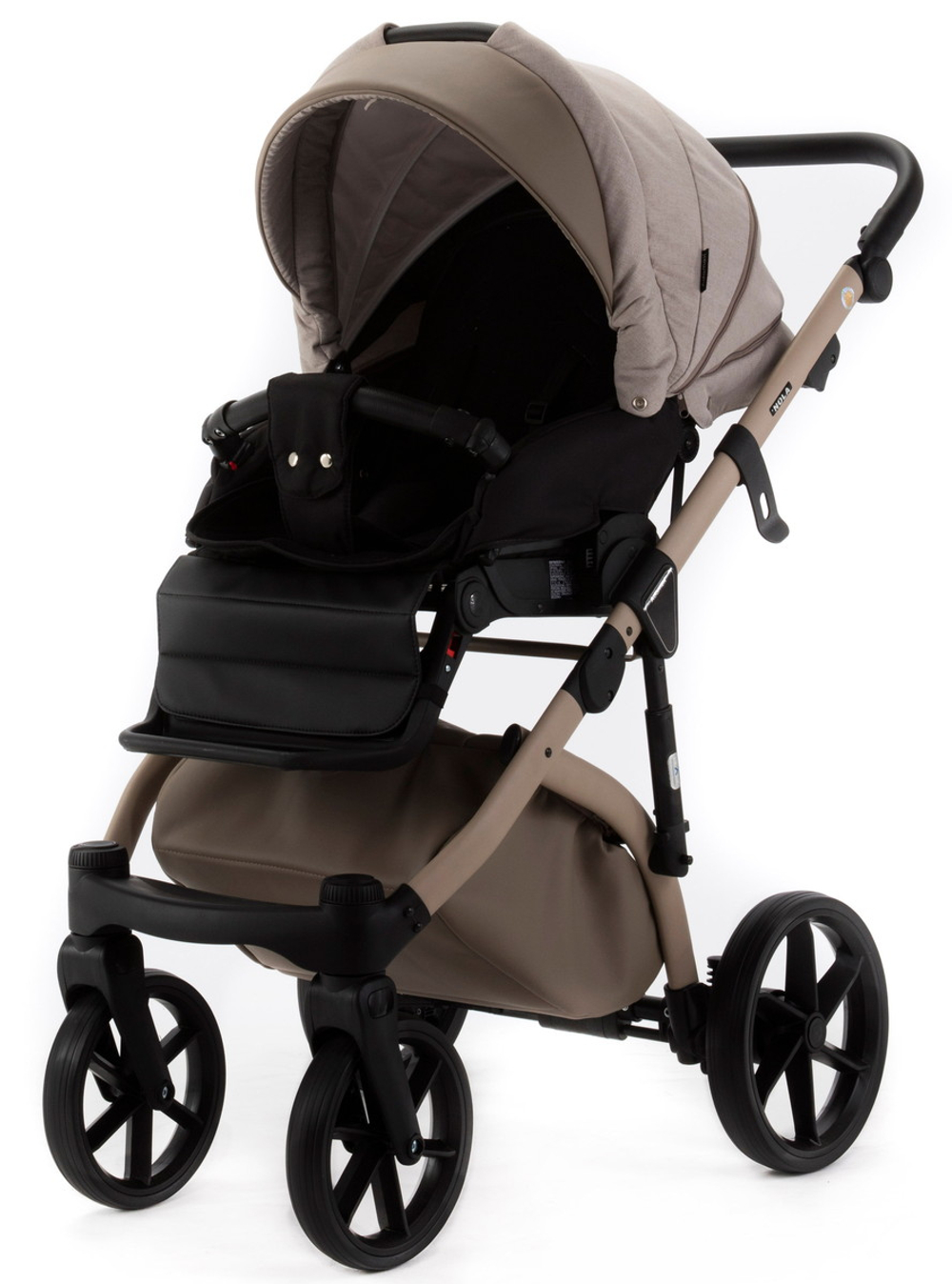 Детская коляска Adamex Nola Natura 3 в 1 N-4-CAPPUCCINO (СВ.БЕЖ + Т.БЕЖ.КОЖА)
