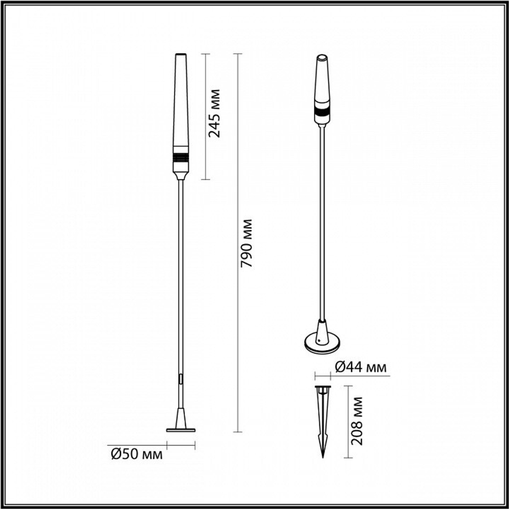 Наземный низкий светильник Odeon Light Canna 7020/4GL