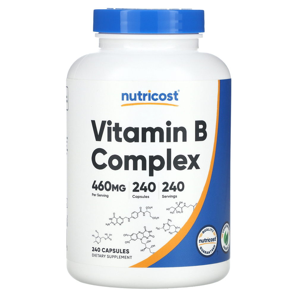 Nutricost, комплекс витаминов группы B, 460 мг, 240 капсул