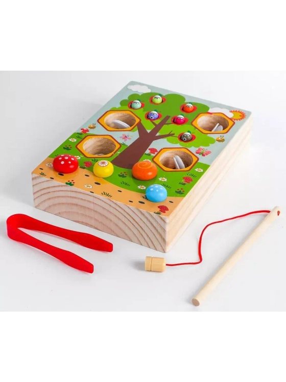 Развивающая игра Рыбалка, грибы и пчелки