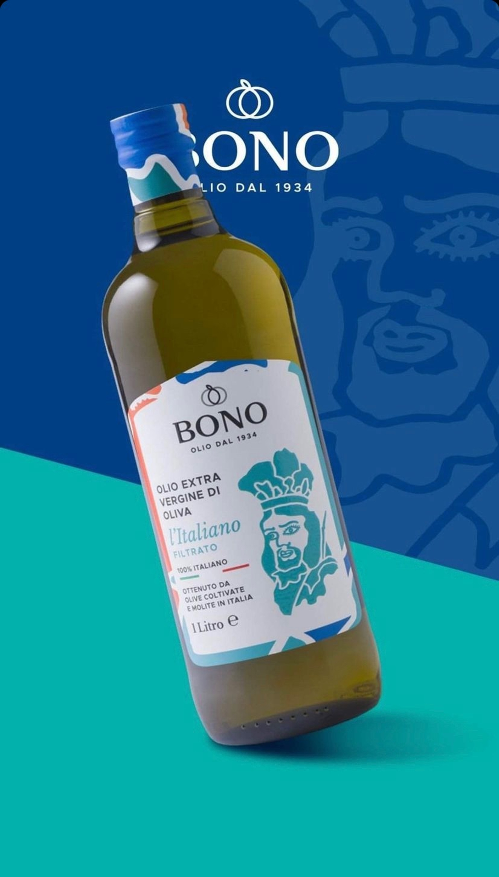 Оливковое масло фильтрованное BONO 1л Сицилия