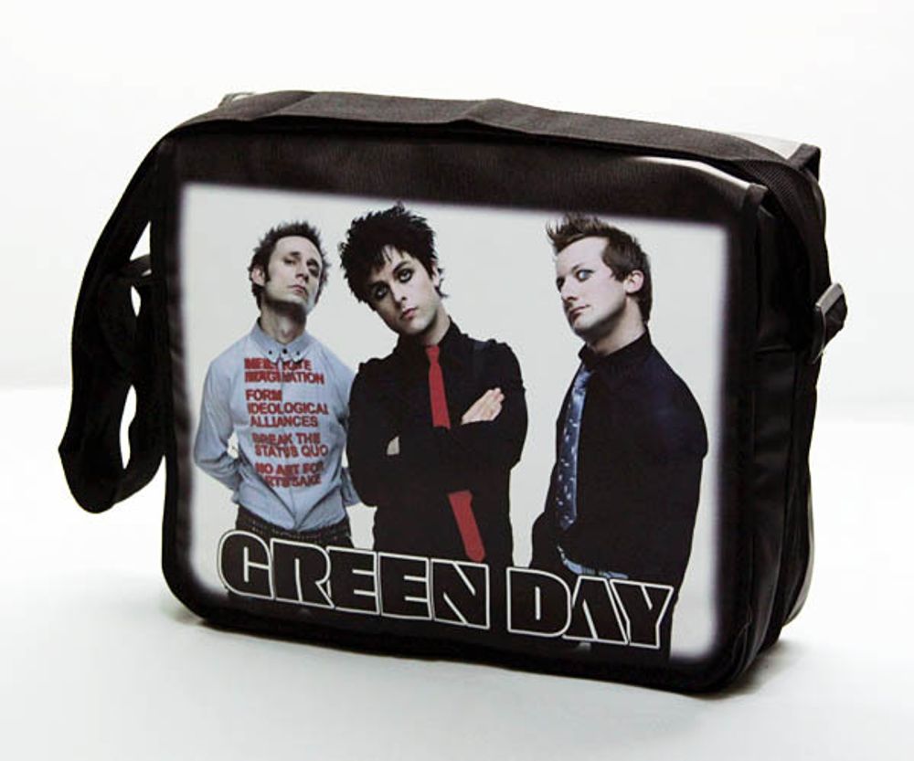 Сумка Green Day группа на белом фоне