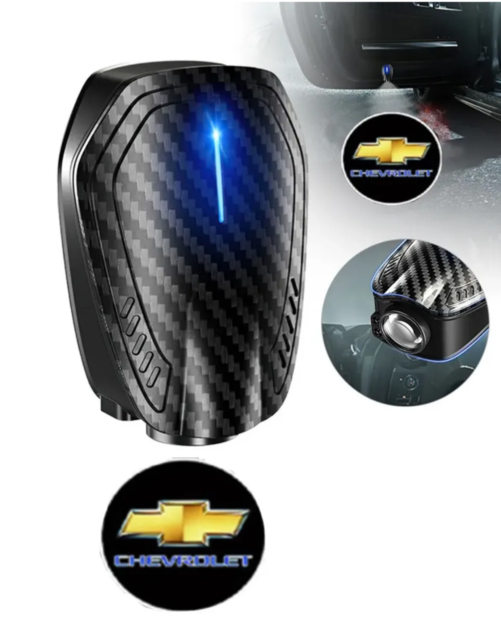Подсветка двери 12v 4*10см LED CHEVROLET CBSD-51 C2R