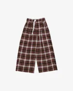 Брюки One Two Plaid Baggy Pants Chocolate