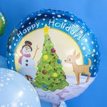 Шар (18"/46 см) Круг, Счастливого Рождества