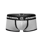 Белые трусы-боксеры в горошек (Размер: S) (Цвет: белый)