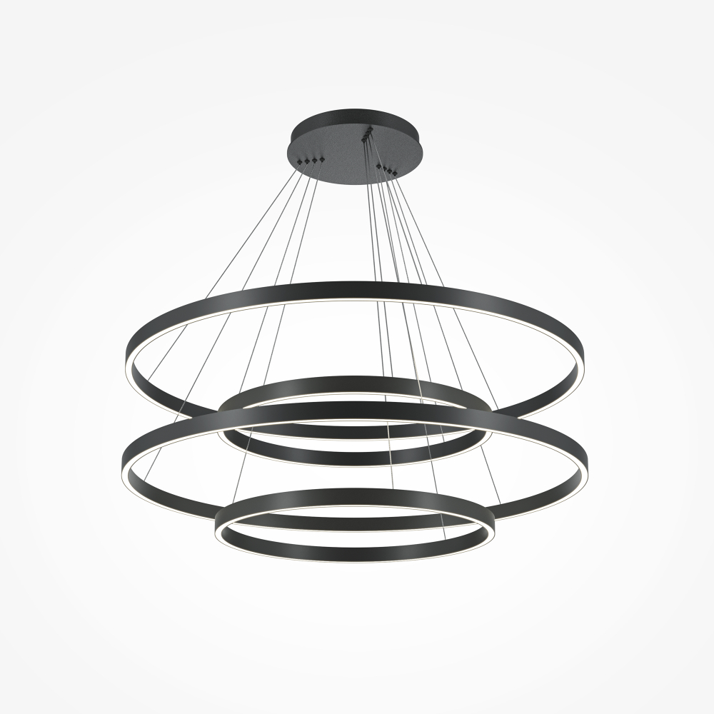 Люстра подвесная светодиодная диммируемая Maytoni Rim MOD058PL-L174BK