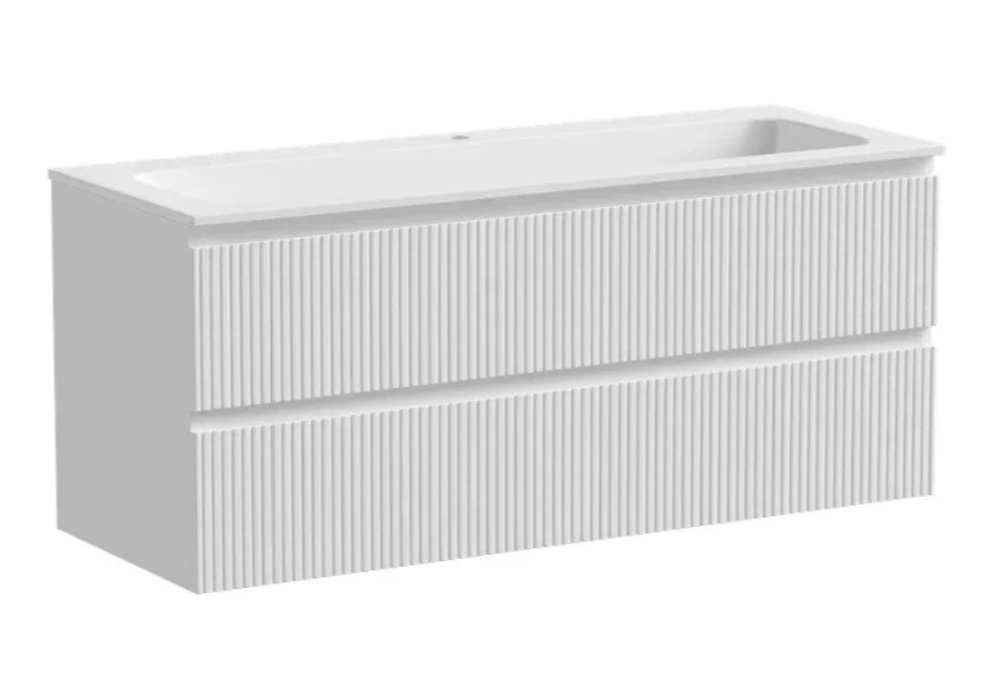 Тумба подвесная SANCOS Snob T 1195х445х500, c двумя ящиками оснащенными доводчиками, Bianco, арт.SNT120W