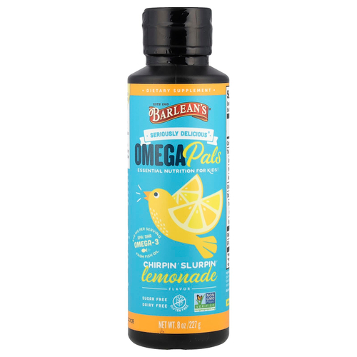 Barlean's, Omega Pals, незаменимые питательные вещества для детей, со вкусом лимонада, 227 г (8 унций)
