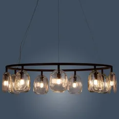 Подвесной светильник Jewel Ø81 см, прозрачный, медный