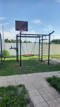 Монтаж уличной шведской стенки Sv Sport Рукоход (6 вертикальных столбов)