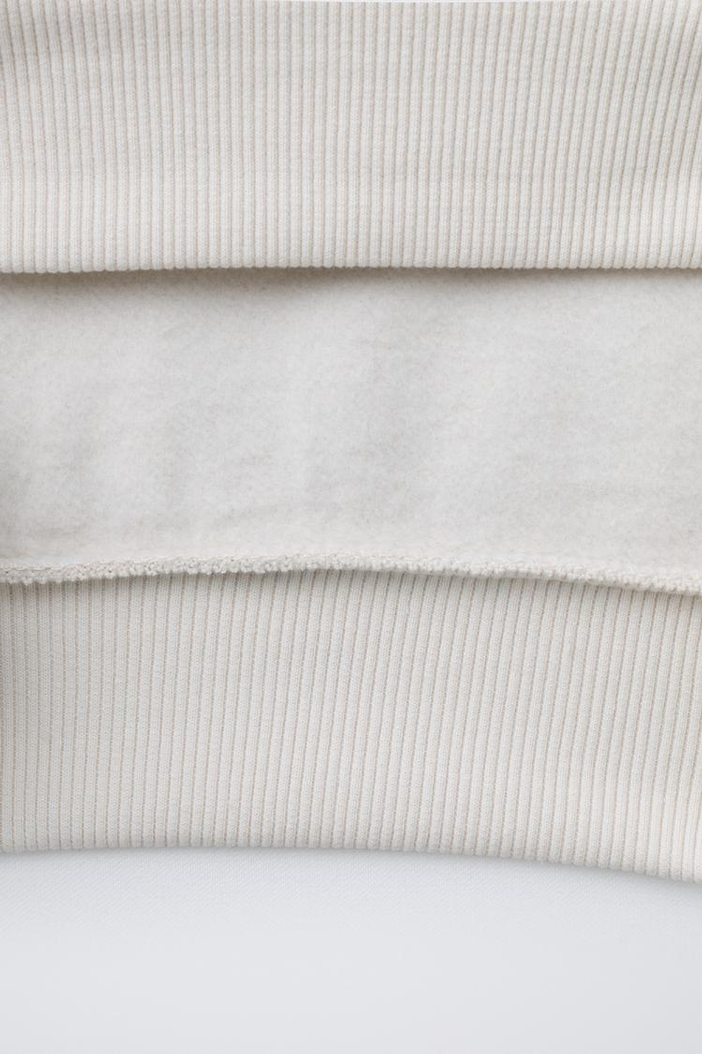 ZARA ХУДИ С ВЫШИТОЙ НАДПИСЬЮ, ЭКРЮ