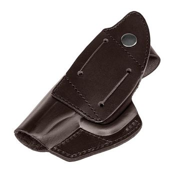 Кобура поясная к ПМ универсальная с пружиной для скрытого ношения(кожа) коричневая (HS-ПК-7к) Helios