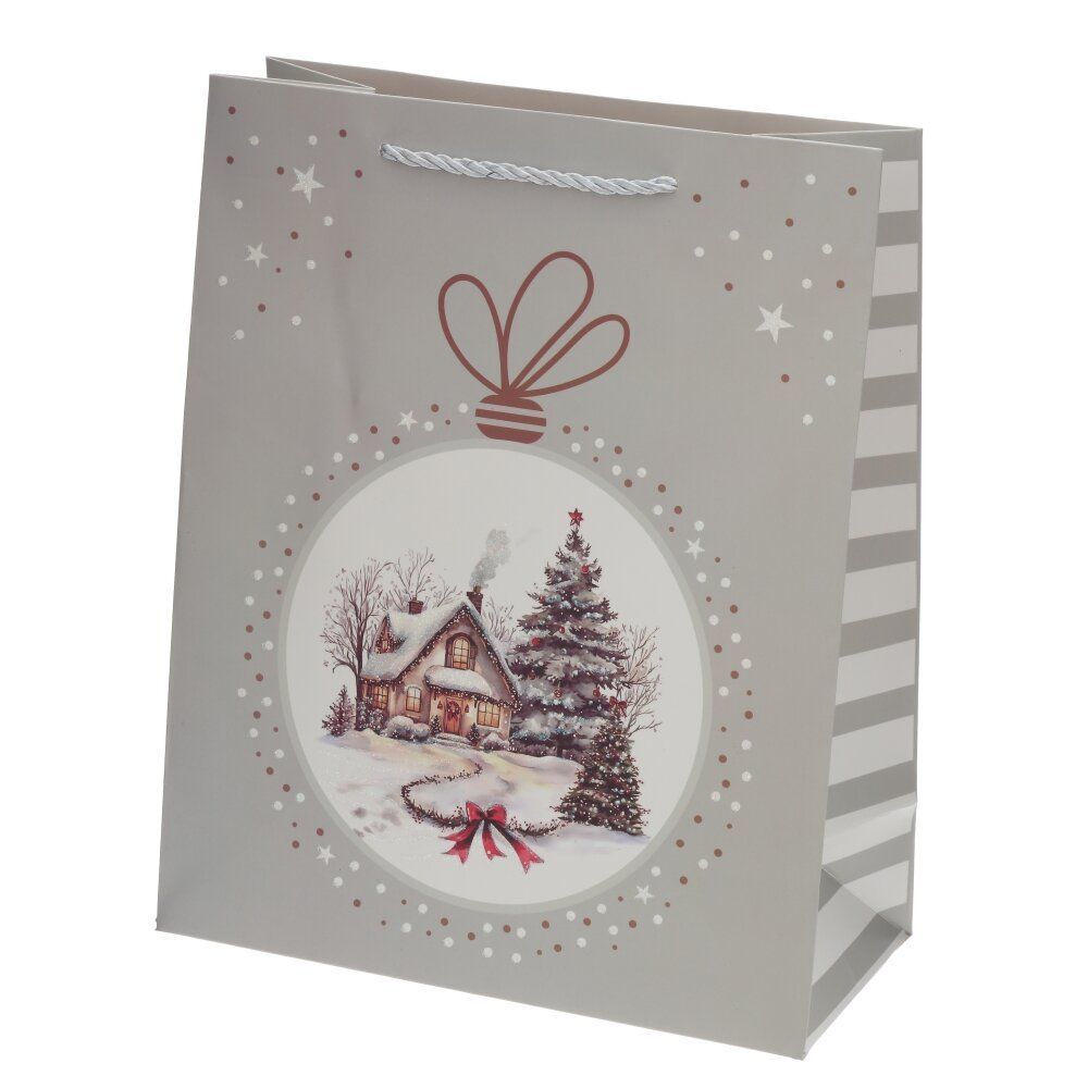 GAEM Пакет подарочный M (бумага 210г/м2, блок 12шт), L26 W12 H32 см, 4в.