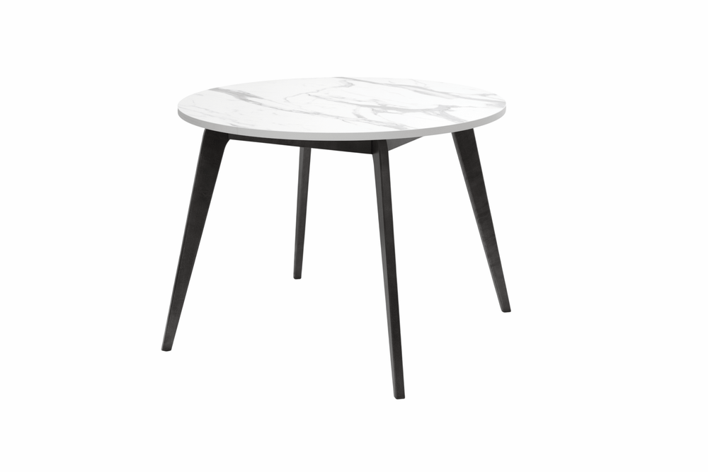 Стол Zip-mebel Arki K 90 чёрное дерево /белый мрамор