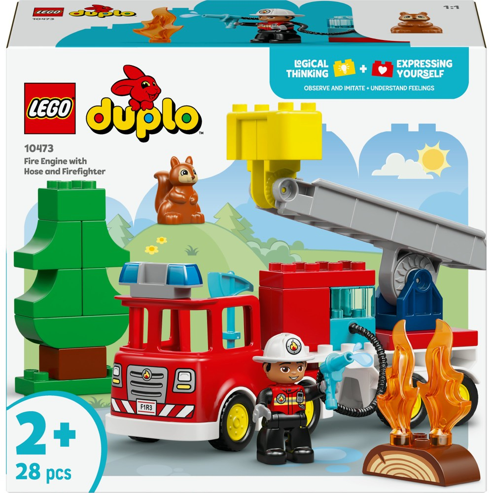 LEGO DUPLO - Пожарная машина с шлангом и пожарным 10473