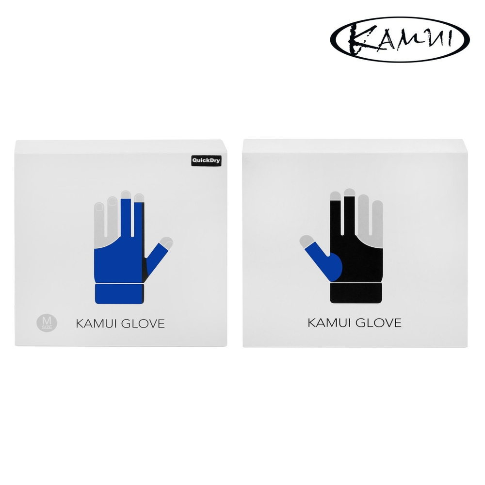 Перчатка для бильярда "Kamui QuickDry" синяя/черная левая XL