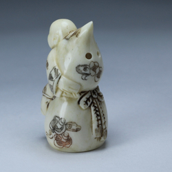 Нэцкэ Ребенок Карако на тыкве горлянке