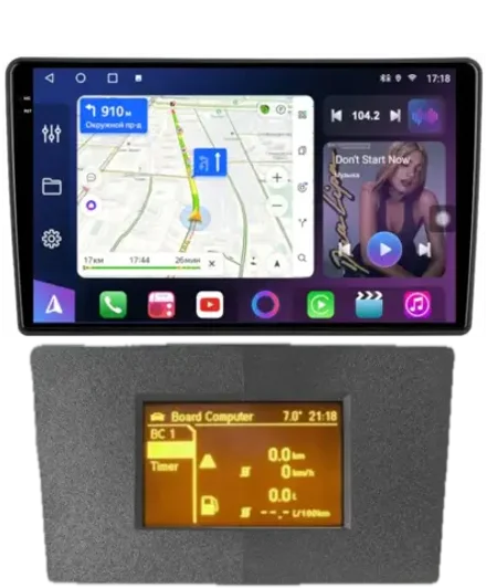 Магнитола для Opel Astra H (перенос БК вниз, серая) - FarCar 7382S на Android 13, QLED+2K, TS10, CarPlay, 4G SIM-слот