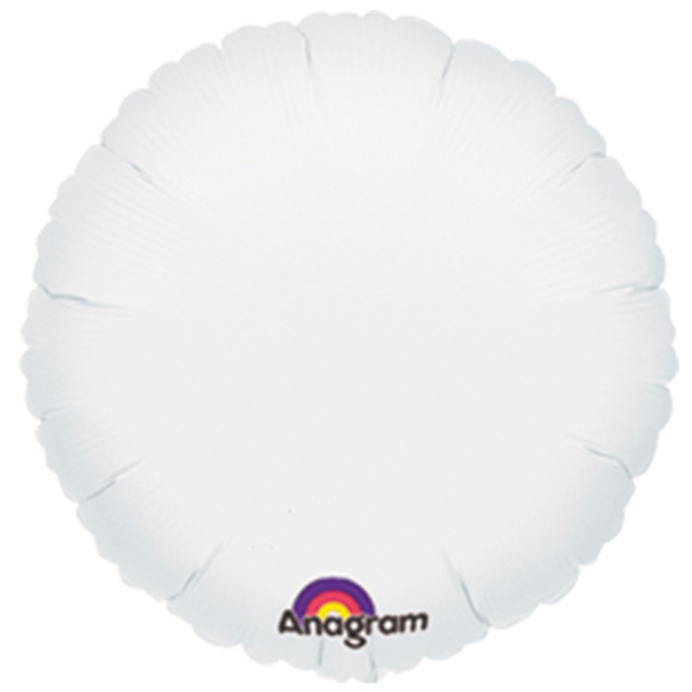 Фольгированная фигура, круг 18"/46СМ Пастель White