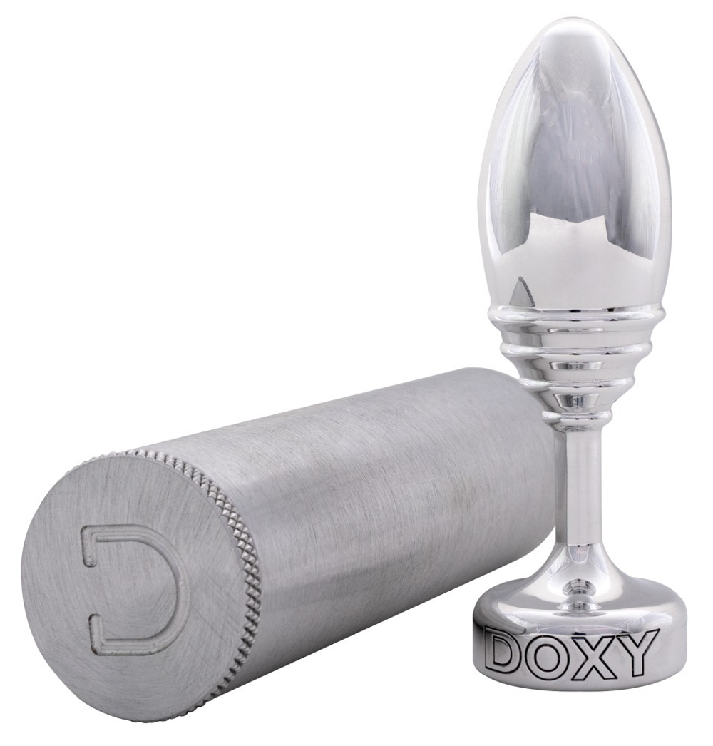 Втулка анальная Doxy Butt Plug Ribbed алюминий
