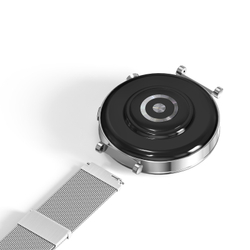Ремешок из нержавеющей стали серебристого цвета от Dux Ducis для смарт часов Huawei watch GT4, GT5, GT5 Pro (18мм), серия Milanese Series (миланская петля)