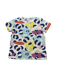 Футболка на девочку из кулирки (100% хлопок) на кнопках на плече на рост 92см