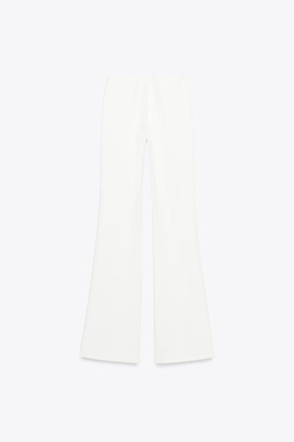 ZARA БРЮКИ FLARE ИЗ КРЕПА, БЕЛЫЙ